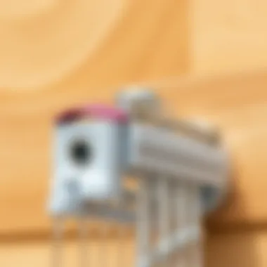 Close-up of shower set components