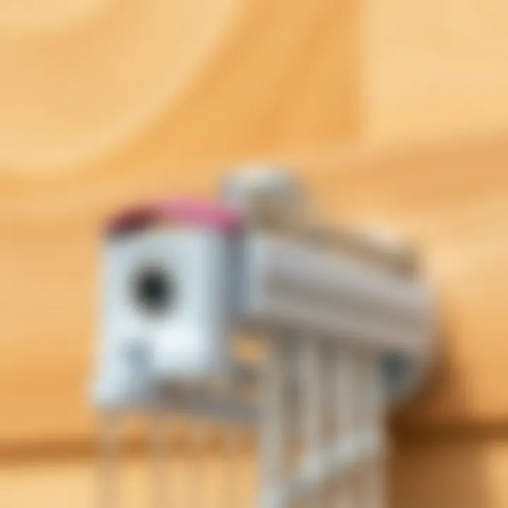 Close-up of shower set components