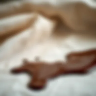 A close-up of chocolate spilling on a fabric surface