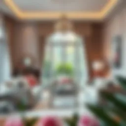 Elegant living room featuring cyclamen pink accents