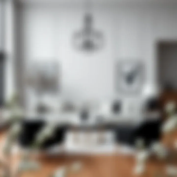 Elegant black and white decor showcasing harmony