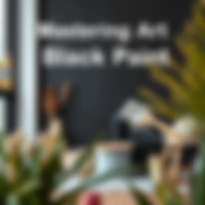 Application techniques for black wall paint