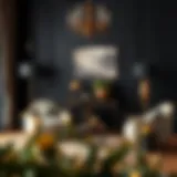 Elegant black and gold color combination in home decor