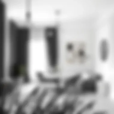 Serene black and white interior design