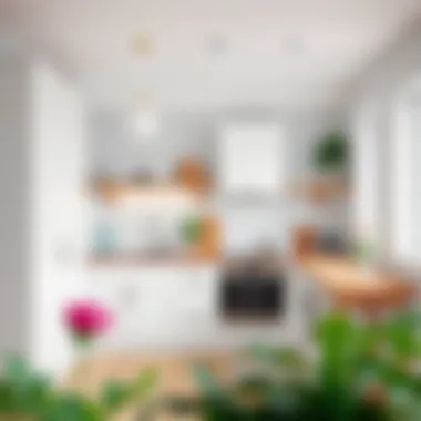 Efficient Minimalist Kitchen Design Minimalist small American kitchen highlighting efficient space utilization