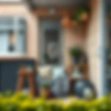 Functional and decorative elements in a compact balcony space