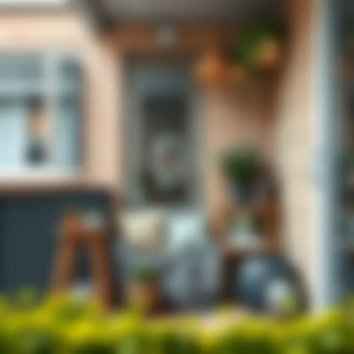 Functional and decorative elements in a compact balcony space