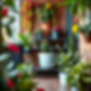 Vibrant plant selection enhancing small balcony aesthetics