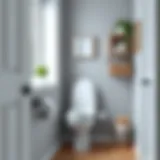 A beautifully designed small WC with minimalist decor