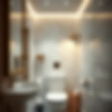 Elegant lighting options to enhance a small WC