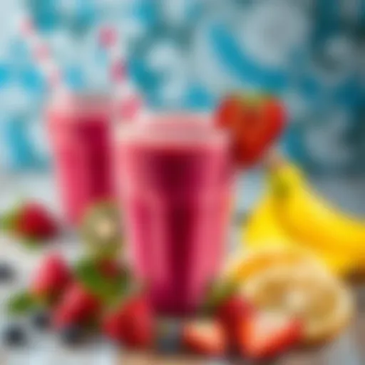 Vibrant fruit smoothie in a glass