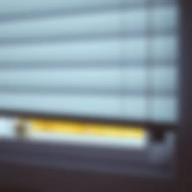 Close-up of maintenance tips for roller blinds