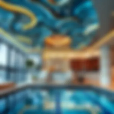 Stunning visual effects created by pool ceiling styles