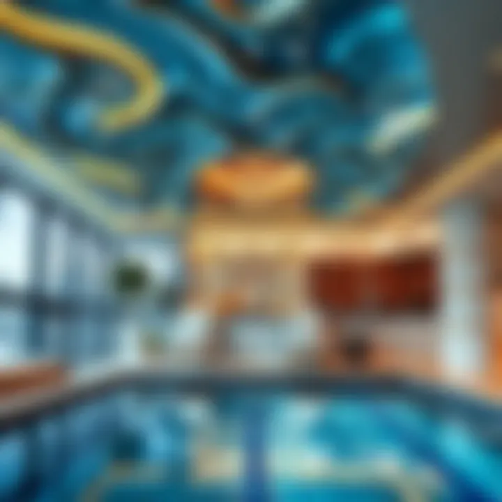 Stunning visual effects created by pool ceiling styles
