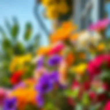 Close-Up of Colorful Flowers Thriving in Sunlight Close-up of colorful flowers thriving in sunlight