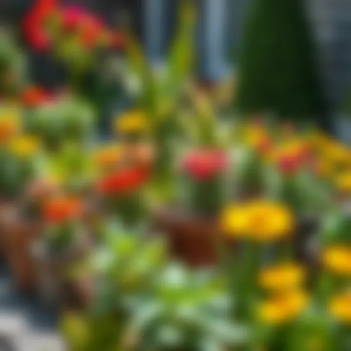 An organized garden layout featuring sun-loving plants