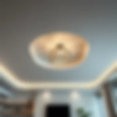 Creative lighting integrated into a suspended ceiling