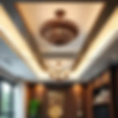 A visual contrast between traditional and modern suspended ceilings