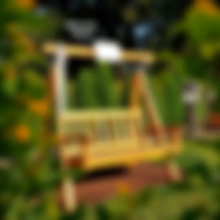 Measuring dimensions for the swing frame