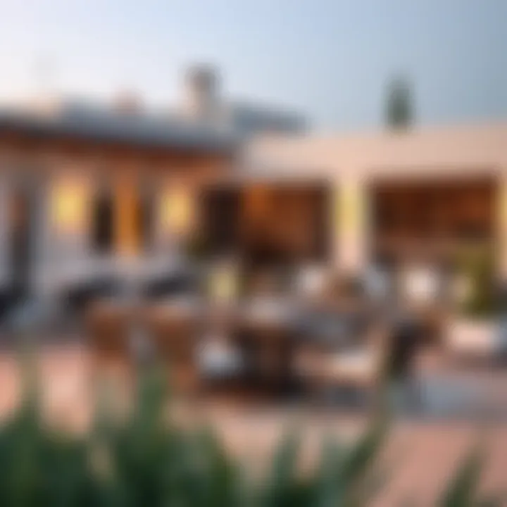 Elegant outdoor dining area on a terrace