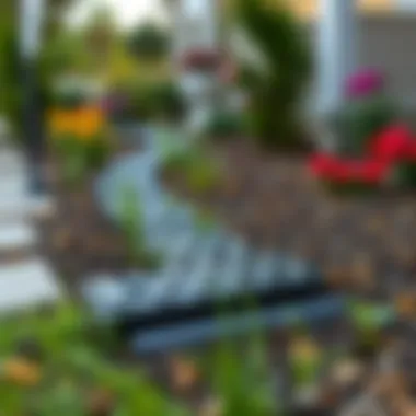 Visual representation of landscape drainage solutions