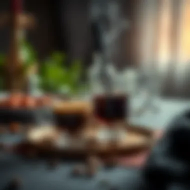 Elegant presentation of Turkish coffee