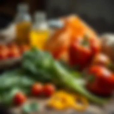 Fresh vegetables ready for fermentation