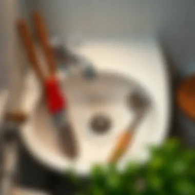 Tools used for unclogging a sink