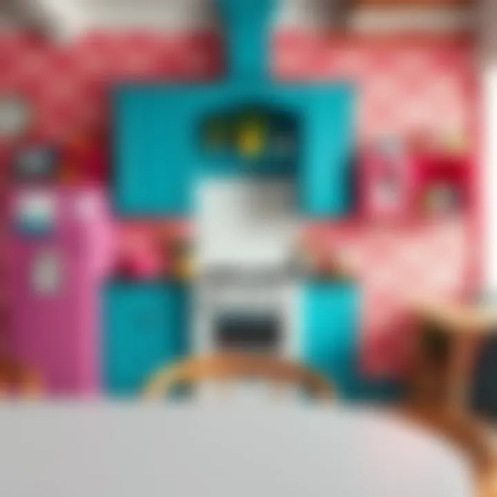 Vibrant colored appliance adding personality to a space