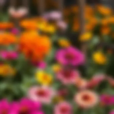 Vibrant summer flowers in a garden setting