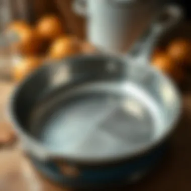 Clean pan restored to its original shine