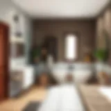 Elegant bathroom design adjacent to a bedroom with modern fixtures