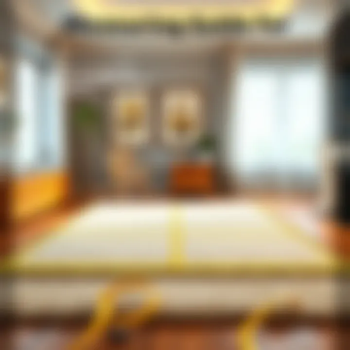 A visual guide for measuring the required area for bedroom carpets