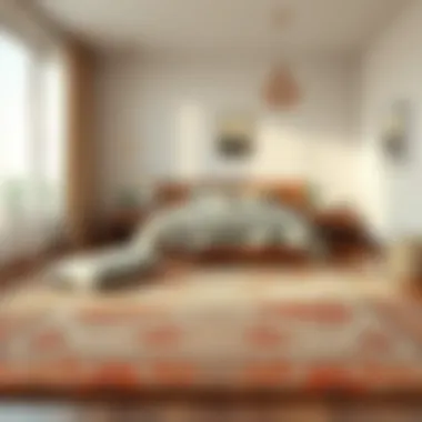 A serene bedroom ambiance enhanced by a well-chosen carpet