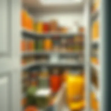 An organized pantry showcasing food preservation techniques