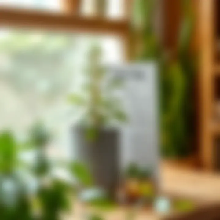 Care Tips for Healthy Yuka Plant Healthy Yuka plant with care tips displayed beside it